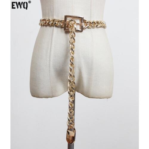 [EWQ] ins wind belt trend decoration dress pin buckle hollow chain Korean fashion belt skirt belt 2021 16E497
