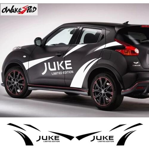 Racing Sport Stripes Styling Car Both Side Door Decor Stickers For Nissan JUKE NISMO Auto Body Exterior Accessories Vinyl Decals