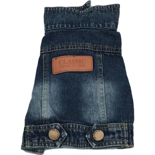 Classic Denim Dog Clothes Pet Puppy Coat Denim Jacket for Small Dogs Cats High Quality Pet Doggy Cowboys Wears Jackets S-2XL