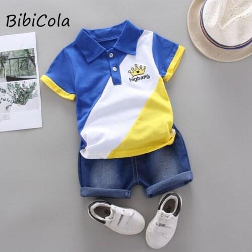 BibiCola Baby Boy Clothing Set Summer Kid Clothes Boy Clothes T-Shirt+Jean Pant 2Pcs Children Clothes Toddler Boy Clothes Sets
