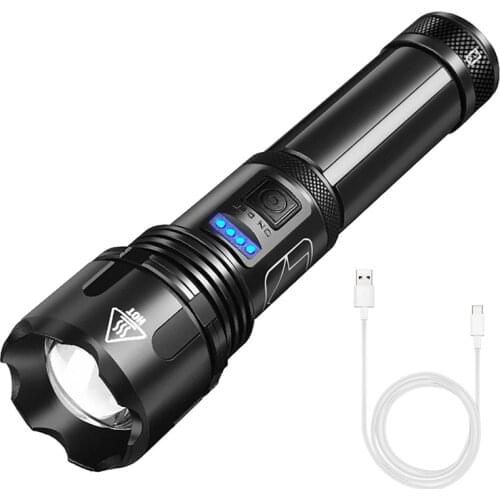 Powerful LED Flashlight XHP50 Torch USB Rechargeable Waterproof Lamp Ultra Brigh Tactical Flashlights 18650 handheld lamp xhp50