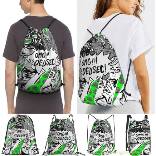 Its Dedsec Men Purpose Drawstring Backpack Bags Women Outdoor Travel Backpacks Gym Training Swimming Fitness Bag