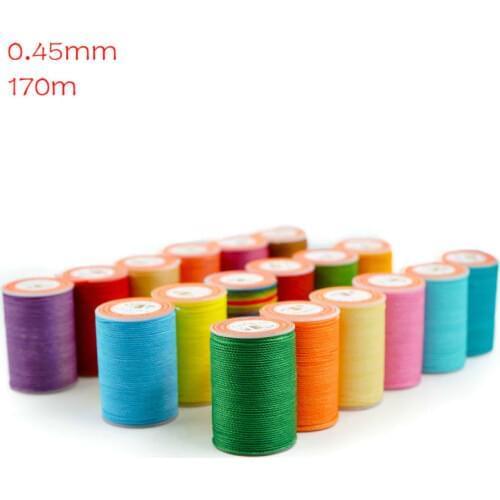 170m Waxed Thread round polyester diy Hand Knitting String Strap Necklace Rope Bead Sewing Craft for Leather Caft Stitching 0.45