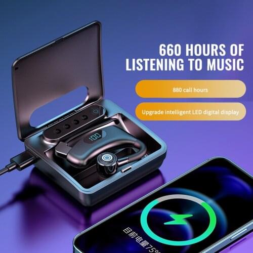 New Single Ear Business Car Driver Earhook Wireless Headset in-Ear Sports Ear Hook Headset For Driving Traveling Working