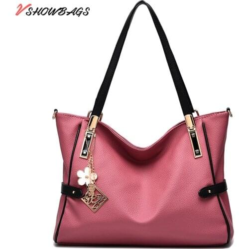 New Women Fashion Handbags PU Leather Shopping Handbags Elegant Shoulder Bags High Quality Women Handbags Classical Flower Bags