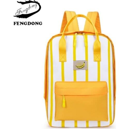 Casual Backpacks Fashion Childrens School Bags Cute Striped Women Backpack Portable 3-6 Year Old Kids Tuition Shoulder Bag