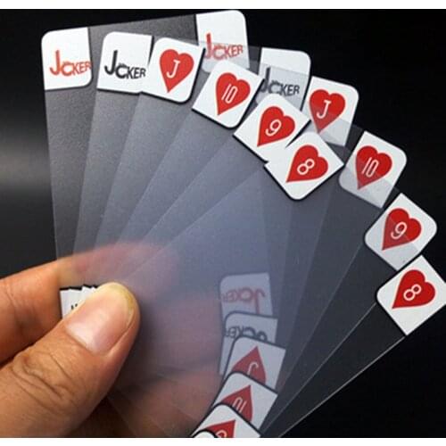 Transparent Plastic Poker Card Adult and Kid Toy Frosted Crystal Waterproofing Party Desktop Game Cards for Board Game
