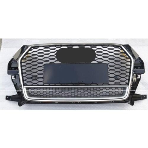 Front Bumper Grill Center Grille for Audi Q3/SQ3 2016 2017 2018 (Refit for RSQ3 Style) car accessories