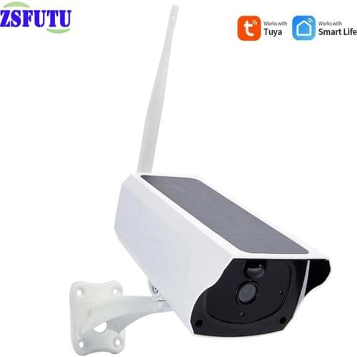 Tuya Smart Wifi Solar Security Outdoor 1080P IP Camera IP67 Waterproof 18600Mah Battery Powered PIR Night Vision Motion Detect