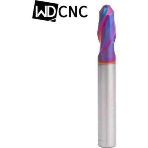 HRC55 and HRC60 Tungsten Solid Carbide Ball Nose End Mills Router Bits cnc carbide Milling Cutters for metal ,steel