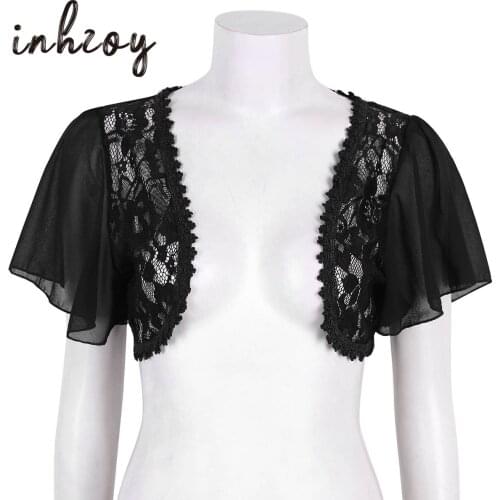 Lace Shrug Shrugs Women Cardigan Short Sleeve