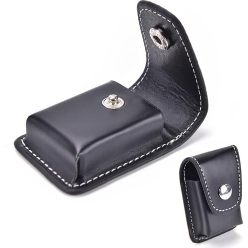 1Pc Windproof Zip Cigarette Lighter Gift Bag Small Box Case For Zippo Super Match High Leather Cover Men Box Holde