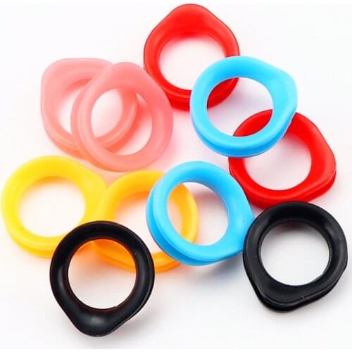 5 pcs New Silica gel hair scissors rings cutting barber ring haircut scissor Circle shears hairdressing scissors ring