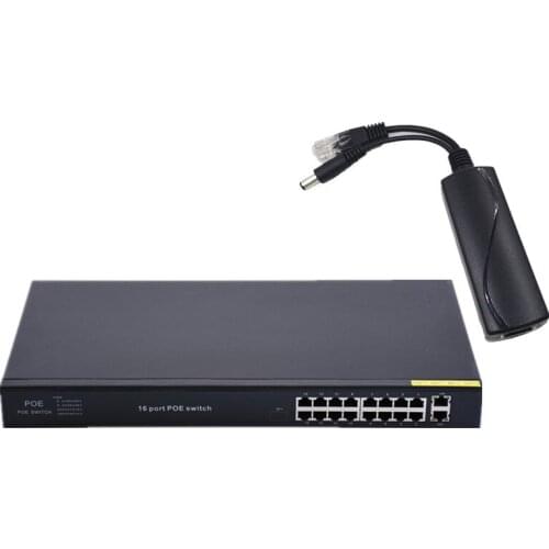 5 POE 48v 10 port gigabit unmanaged poe switch 8*10/100 mbps POE poort; 2*10/100/1000 mbps UP Link poort; NVR poort 280M