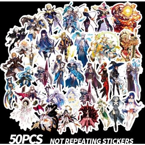 50pcs Anime Stickers Luggage Guitar Waterproof Car Skateboard Sticker Pack Racing Suitcase Case Scrapbook Stikers For Children