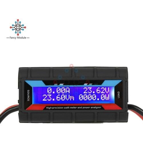 130A 60V Digital LCD Watt Power Tester 130AMP Watt Meter Solar Wind Power Analyzer LCD Electricity Monitor Volt Tester