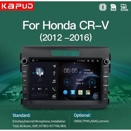 Kapud Autoradio For Honda CRV CR-V Android10 GPS Multimedia Video Car Radio Player Navigation 2012 2013 2014 2015 2016 4G Stereo