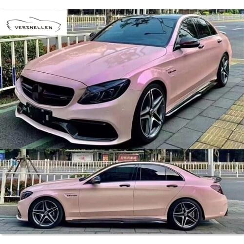 Auto PVC Full Body Magic Candy Color Flip Rouge Pink Car Glossy Air Bubble Free Car Wrapping Film Vinyl