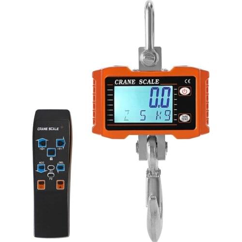 TOP Crane Scale Digital Hanging Scale with Remote Control Case Heavy Duty Electronic Hanging Scale (1000Kg)