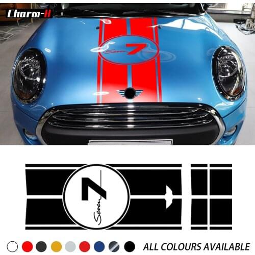 Car Bonnet Rear Decor Stickers for mini cooper F56 F55 Clubman F54 Hood Trunk Stripes Styling Decals Accessories