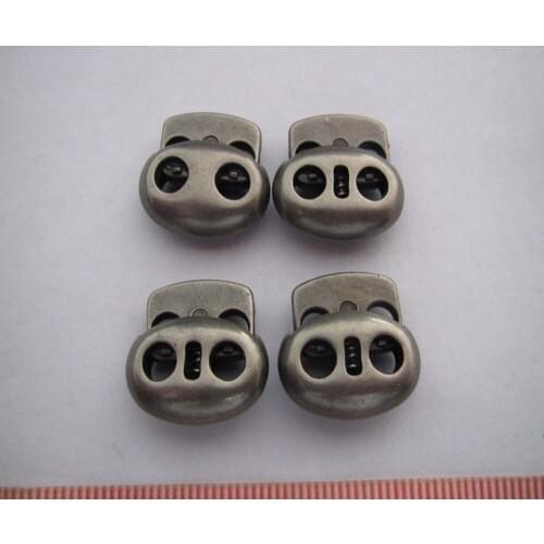 Diy plastic Pig nose cord lock plating antique white silver color whsale price down jacket cord lock 500pcs