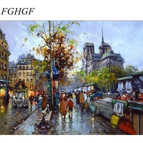 FGHGF Frameless DIY Oil Painting By Numbers Kits Landscape Wall Decor Picture Painting On Canvas Handprinted Artwork