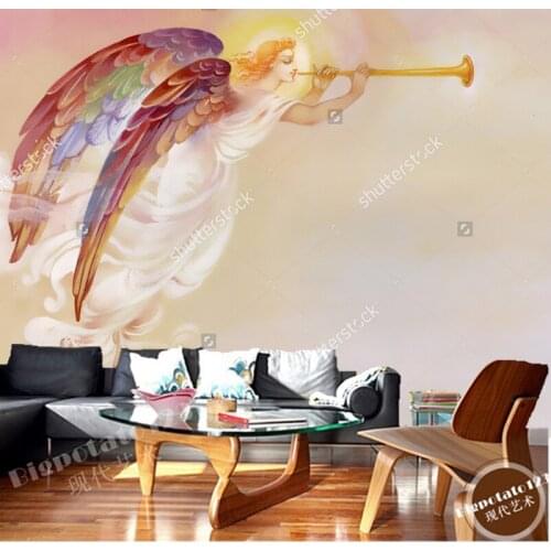 Custom retro wallpaper,Beautiful angel wings,3D nostalgic photos for living room bedroom background wall waterproof wallpaper