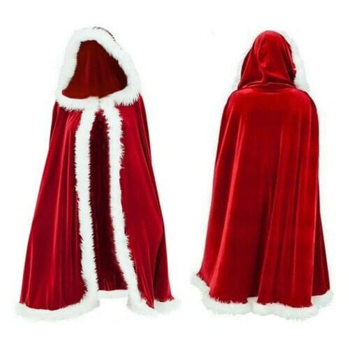 FUFUCAILLM 2021 Christmas Capes Red Hooded Poncho Woolen Coats Batwing Long Cloak Cappa Hooded Cosplay Capes Ponchos New