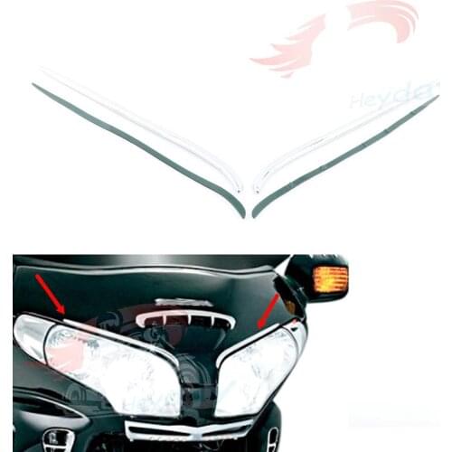 Chrome Motorcycle Front Headlight head Decorative For Honda Goldwing GL1800 2001-2011 Decoration Parts Accessories