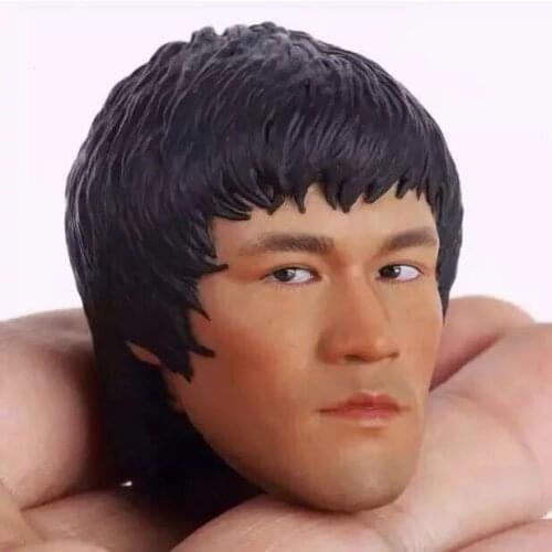 Custom Bruce Lee 1/6 Male Head Sculpt For 12" Phicen Figure Body Game of Death