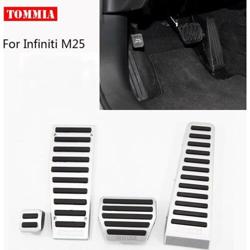 Tommia Pedal Cover Fuel Gas Brake Foot Rest Housing No Drilling For Infiniti M25 2008-2012 Car-styling