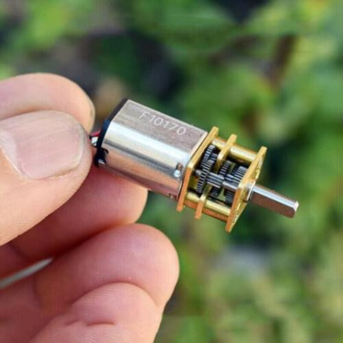 Micro Mini Electric N20 Gear Motor Full Metal Geared DC 3V-6V 5V 4.2V 68RPM Slow Speed Reduction Mute DIY Toy Model Robot Lock