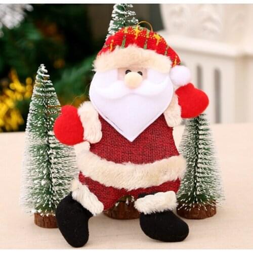 New Christmas Tree Pendants Doll Christmas Decoration Dancing Fabric Puppet Small Hanging Ornaments Gift Home Decor