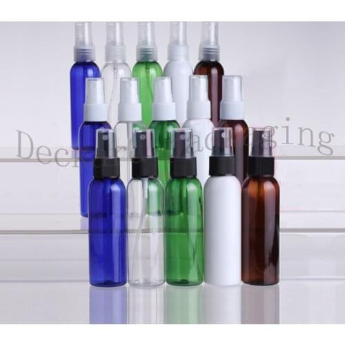 100pcs 60ml empty setting spray multicolor refillable bottle 60cc colored cosmetic packaging containers,perfume spray bottle