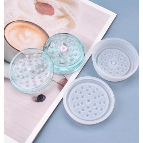Crystal Epoxy Resin Mold Tobacco Grinder Leaf Herbal Herb Smoke Spice Crusher Silicone Mould DIY Crafts Baking Tools Resin Craft