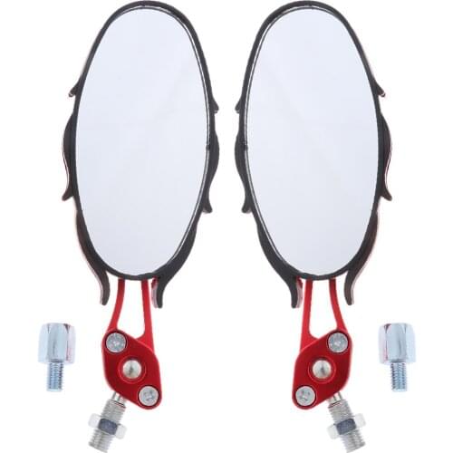 Alloy Rear View Race Mirrors Handle Bar Mount Clamp for Yamaha Motorbikes