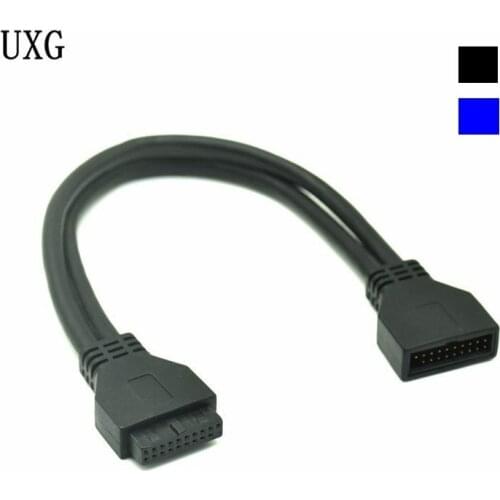 USB Extension Cable USB3.0 20Pin Female to USB 3.0 20 Pin Male Extension Cable Motherboard Mainboard Cable Extender 20cm/50cm