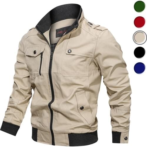 2020 Military Jacket Men Spring Autumn Cotton Windbreaker Pilot Coat Army Mens Bomber Jackets Cargo Flight Jacket Male Clothes