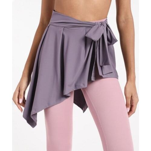 Women Hip Warpped One Chip Bandage Skirt Dance Yoga Fitness Wild Outer Anti-Exposure Loose Short Skirt Clothes