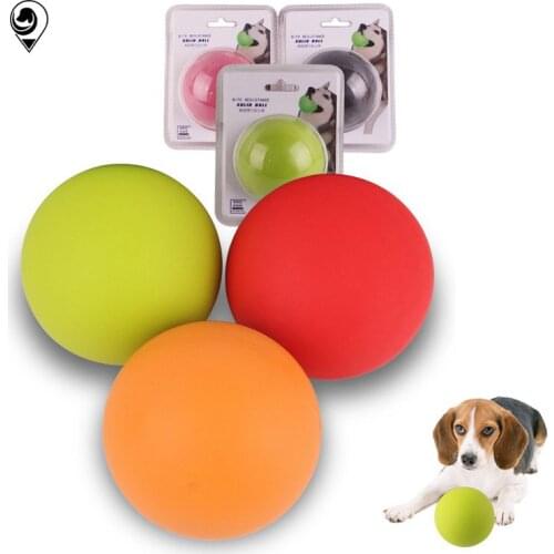 Colorful Pet Dog Cat Toy Puppy Toy Rubber Pet Toy Ball Chewing Teeth Cleaning Teeth Bite Resistant Cat Toy Chewing Solid Elastic