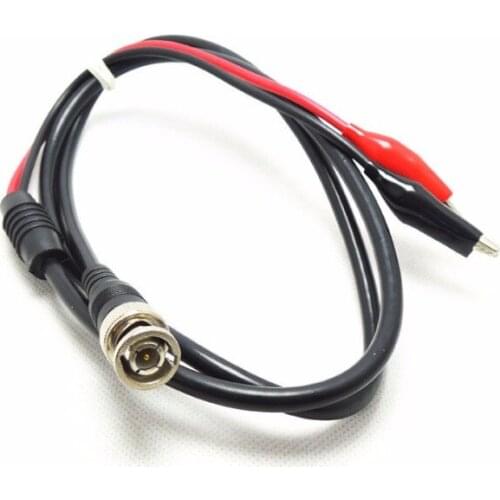 1PCS Coaxial Cable BNC Male Q9 to Dual Alligator Clip Test lead Cable 100CM NEW