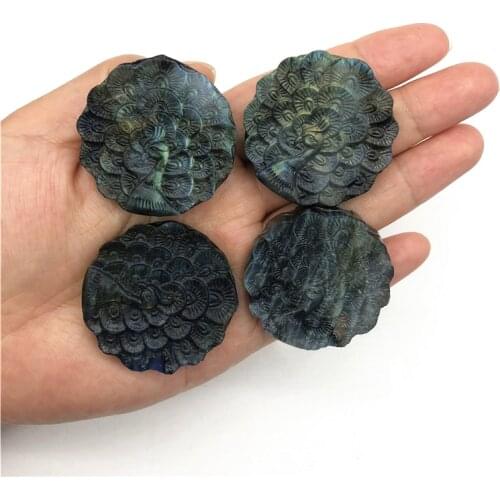 1PC Natural Labradorite Peacock Shaped Crystal Stones Hand Carved Crystal Animal Healing Decor Natural Stones and Minerals