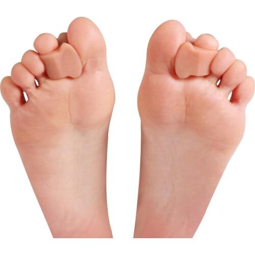 2pcs Toe Separators Gel Straighteners Toe Spreaders for Bunion Hammer Toes Foot Care Supplies