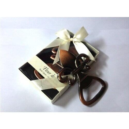 20 Pieces/lot) Wedding souvenirs of Fleur de Lis Bottle Opener Wine Party Favors for Beer Opener Bridal shower gifts
