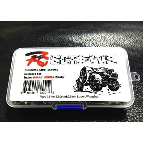 370pcs/box Trax UDR 1:7 upgrade Special grade 12.9 highest strength stainless steel screw Rear Straight Bridge Short ruck