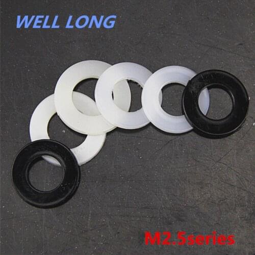 500pcs/lot Nylon Screw Gasket Insulation Plastic Flat Pad Plastic Washer,M2.5