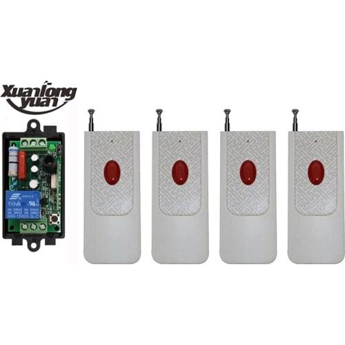 Xuanlongyuan wireless relay 220v remote control switch,10A Relay 1CH Wireless RF Remote Control Switch Transmitter+Receiver