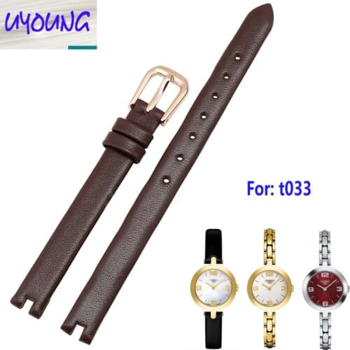 UYONG small size leater watch band for tissote 1853 \ T003 \ 209 female 8mm 10mm 12mm fasion watch band for girls gift
