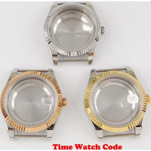 39.5mm Watch Case Parts Sapphire Glass with Cyclops Fit Miyota 8215 ETA 2836 automatic Movement Parnis watch case replacement