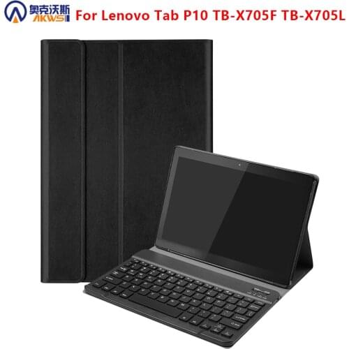 Keyboard Case for Lenovo Tab P10 TB-X705F TB-X705L Wireless Blueteeth Keyboard cover for P10 2019 Stand Protective shell